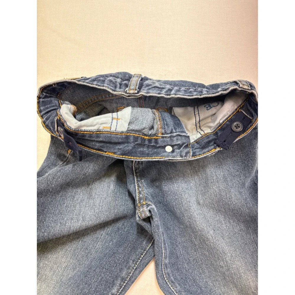 The Children's Place Boys Bootcut Jeans Blue Denim Size 12 Adjustable Waist